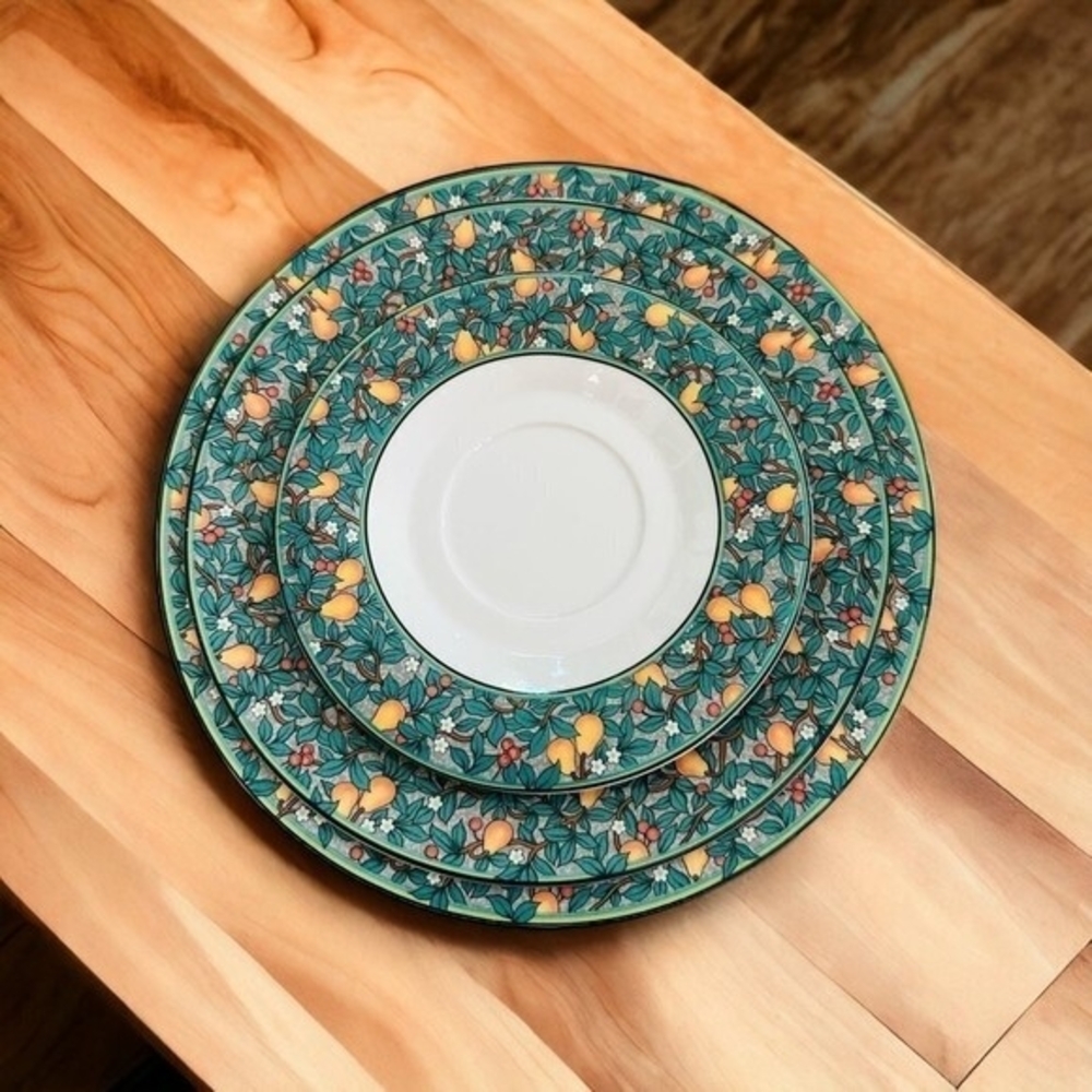 Mikasa Ultima Plus Le Havre Chop 3 Piece Set Soup Bowl Salad Bread Plate NWOB